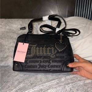 Juicy Couture Black and Gold Satchel